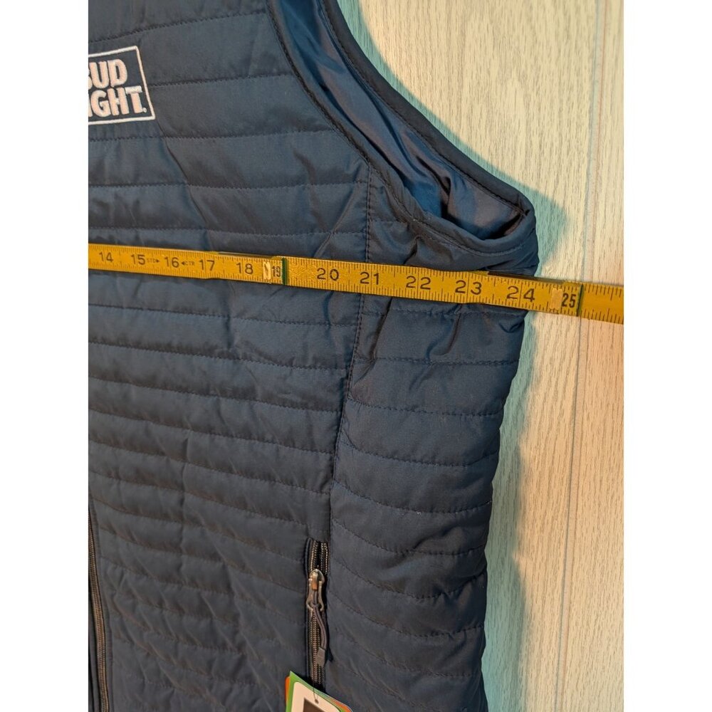 Storm Creek Women’s Size 2XL XXL Bud Light Puffer Vest Jacket Blue Sleeveless - Picture 6 of 7